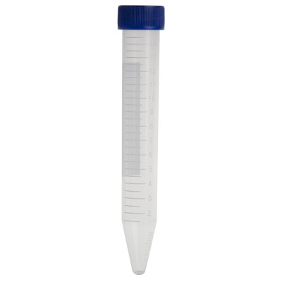 RS PRO 15ml Polypropylene Wide Neck Storage Bottle Model 179-3704, Sterilized, Conical Bottom, Leakproof HDPE Lid