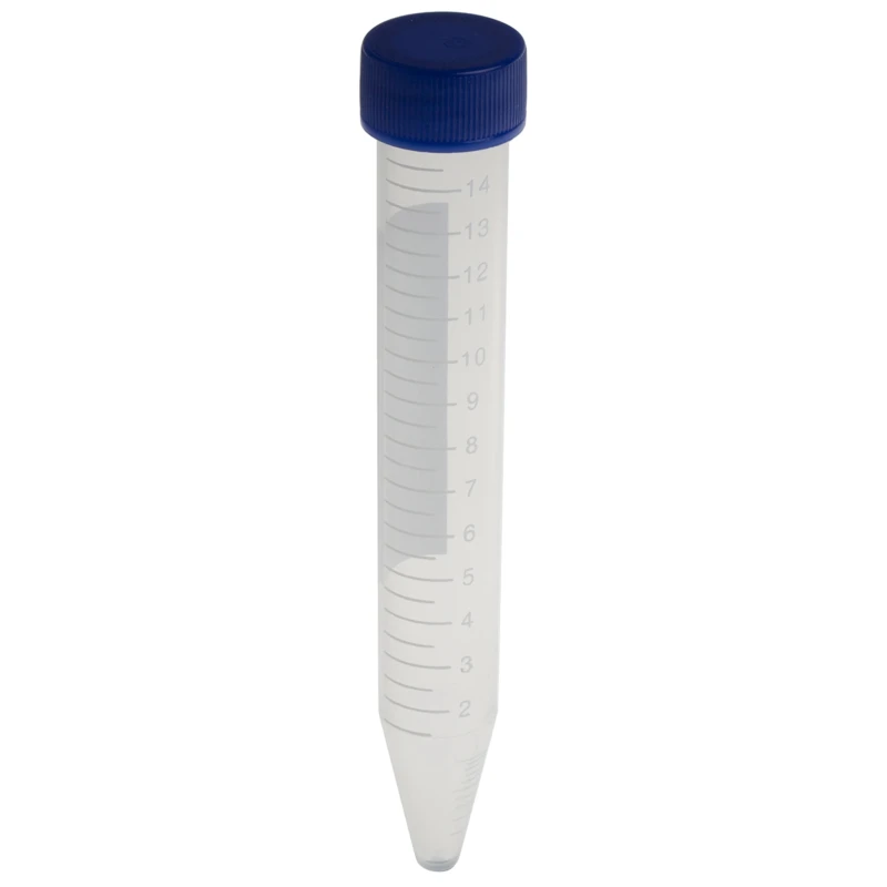 RS PRO 15ml Polypropylene Wide Neck Storage Bottle Model 179-3704, Sterilized, Conical Bottom, Leakproof HDPE Lid