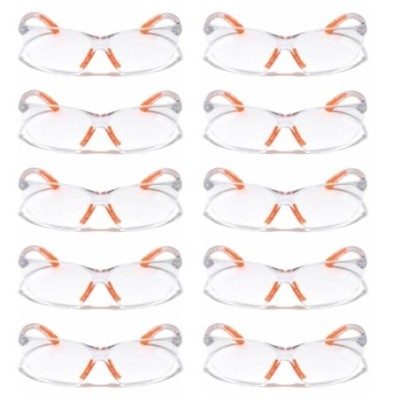 robustt-scratch-resistant-uv-protected-dust-protected-polycarbonate-unbreakable-transparent-safety-goggles-pack-of-10-58165