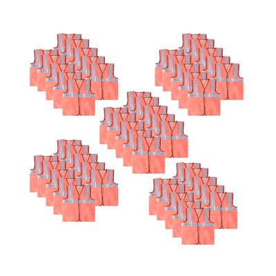 Buy Health Safe Polyester Orange Reflective Safety Jacket