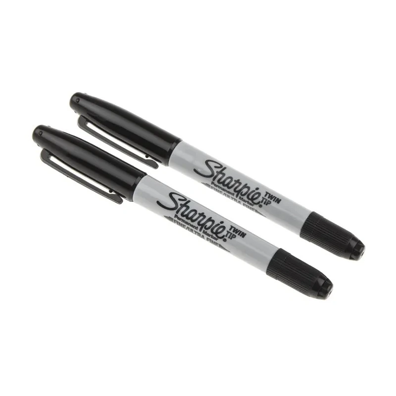 Sharpie Twin Tip Permanent Marker Pen Black Ink Bullet Tip Twin 2 Pc 1986454