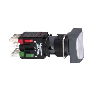 Schneider Electric Harmony XB6 Series Illuminated Push Button Switch, Spring Return, Panel Mount, 16 mm Cutout, 1 XB6DW1B1B