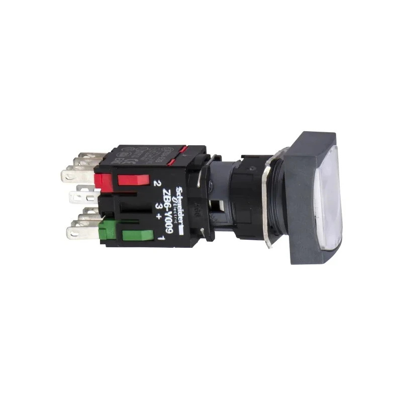 Schneider Electric Harmony XB6 Series Illuminated Push Button Switch, Spring Return, Panel Mount, 16 mm Cutout, 1 XB6DW1B1B