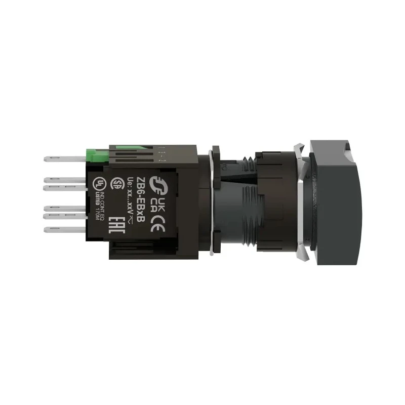Schneider Electric Harmony XB6 Series Illuminated Push Button Switch, Spring Return, Panel Mount, 16 mm Cutout, 1 XB6DW1B1B