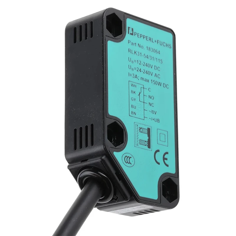 Pepperl + Fuchs Retroreflective Photoelectric Sensor Block Style LED Detection Range 9 m Push Pull Output RLK31-54/31/115