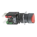 Schneider Electric Harmony XB6 Series 16 mm Panel Mount Push Button Switch, Spring Return, 1 NO/1 NC Contacts, Red LED, IP65 
