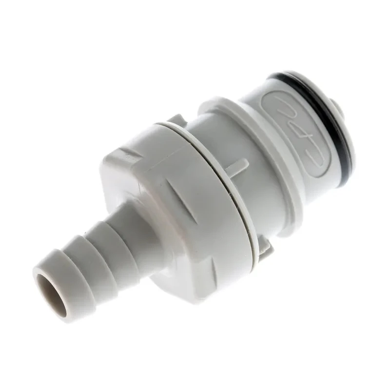 Colder Products Hose Connector 9.53 mm ID Threaded, Polypropylene Body, Grey, 4.2 bar HFCD22612