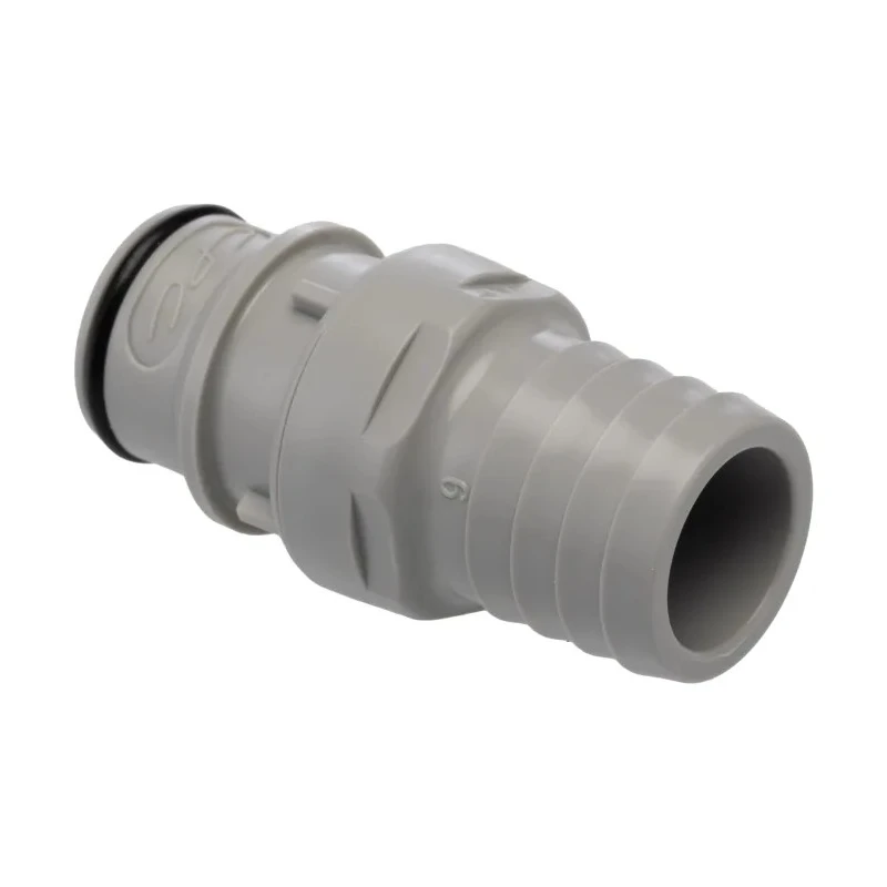 Colder Products Grey Polypropylene Hose Connector 0.75 in ID Threaded, 4.2 bar HFCD221212