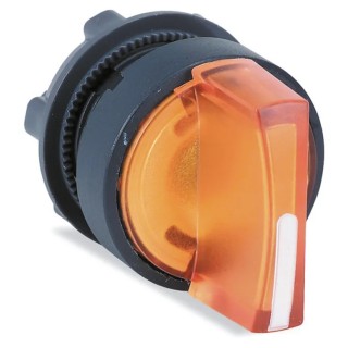Schneider Electric Harmony Series 3 Position Illuminated Selector Switch Head, 22 mm Cutout, Orange Handle, IP65 ZB5AK1553