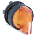 Schneider Electric Harmony XB5 Series 3 Position Illuminated Selector Switch Head 22 mm Cutout Orange Handle IP65 ZB5AK1853