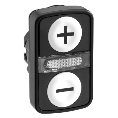Schneider Electric Harmony XB5 Series Black White Momentary Push Button Head 22mm Cutout IP66 IP67 IP69K ZB5AW7A1715