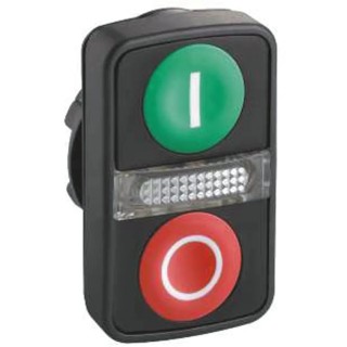 Schneider Electric Harmony XB5 Series Black, White Rectangular Momentary Push Button Head Cap With Pilot Light ZB5AW7A3741