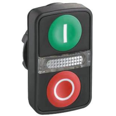 Schneider Electric Harmony XB5 Series Black, White Rectangular Momentary Push Button Head Cap With Pilot Light ZB5AW7A3741
