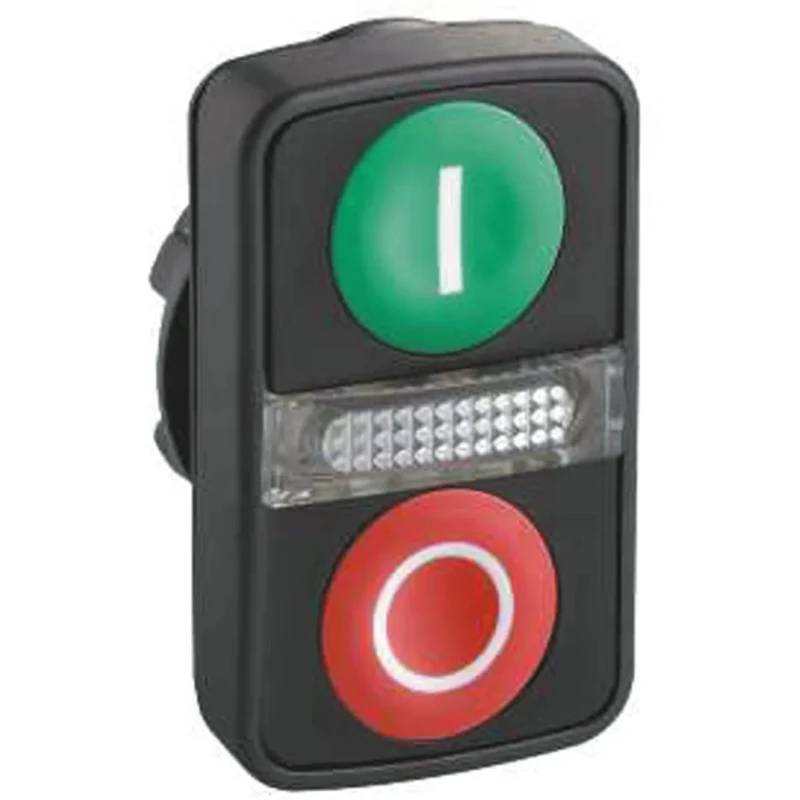 Schneider Electric Harmony XB5 Series Black, White Rectangular Momentary Push Button Head Cap With Pilot Light ZB5AW7A3741