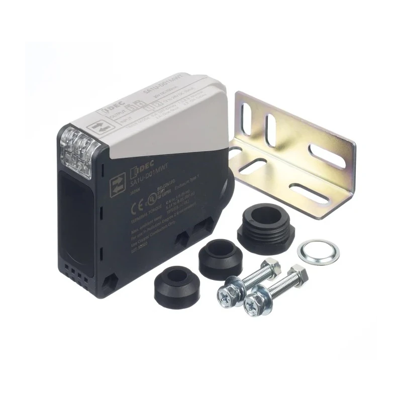 Idec Diffuse Photoelectric Sensor, Block Sensor, 1 m Detection Range, NPN/PNP Output, IP67 Rated 