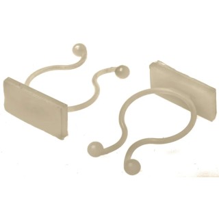 RS PRO Natural Polyamide 66 Self-Adhesive Cable Clip, 20 mm Max Bundle Diameter, Twist Fixing Method, 40 mm Length 817-8906