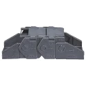 Igus Polymer Cable Trunking Accessory Cable Chain Mounting Bracket Black 32 mm Height 76 mm Width 117.5.12P
