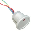 CAMDENBOSS Illuminated Momentary Piezo Switch, SPST, IP68 Wire, 200mA, 22.5 mm Panel Cutout, 70°C Max CPS22IR-ALNA-24RG