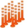 Robustt Spring Post 750mm Orange & Yellow RPU And PVC Material With 3 Reflective Tapes (Pack Of 8)