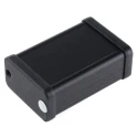 Hammond 1455 Series Aluminium Black Black Lid Enclosure IP54 25mm x 60mm x 45mm 1455D601BK