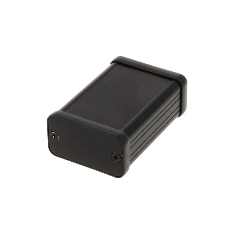 Hammond 1455 Series Aluminium Black Black Lid Enclosure IP54 25mm x 60mm x 45mm 1455D601BK