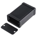 Hammond 1455 Series Aluminium Black Black Lid Enclosure IP54 25mm x 60mm x 45mm 1455D601BK
