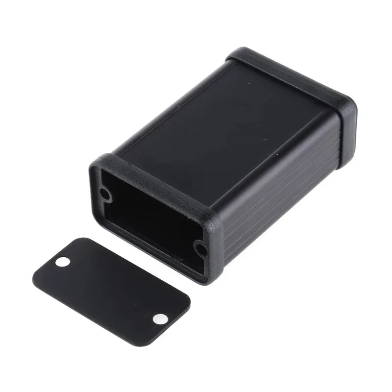 Hammond 1455 Series Aluminium Black Black Lid Enclosure IP54 25mm x 60mm x 45mm 1455D601BK