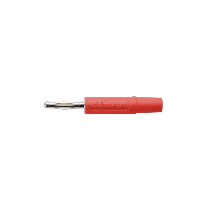 Schutzinger Red Male Banana Plug 2 mm Connector, Solder Termination, 33 V ac, 70 V dc, 10 A, Nickel Plating FK 02 L Ni / RT