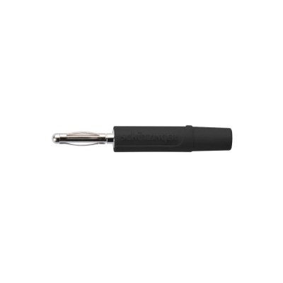 Schutzinger Black Male Banana Plug 2 mm Connector, Solder Termination, 33 V AC, 70 V DC, 10 A, Nickel Plating FK 02 L Ni / SW