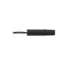 Schutzinger Black Male Banana Plug 2 mm Connector, Solder Termination, 33 V AC, 70 V DC, 10 A, Nickel Plating FK 02 L Ni / SW