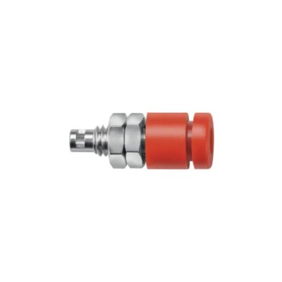 Schutzinger Red Female Banana Socket 2 mm Connector, Solder Termination, 33 V AC, 70 V DC, 10 A, Nickel IBU 2011 Ni / RT