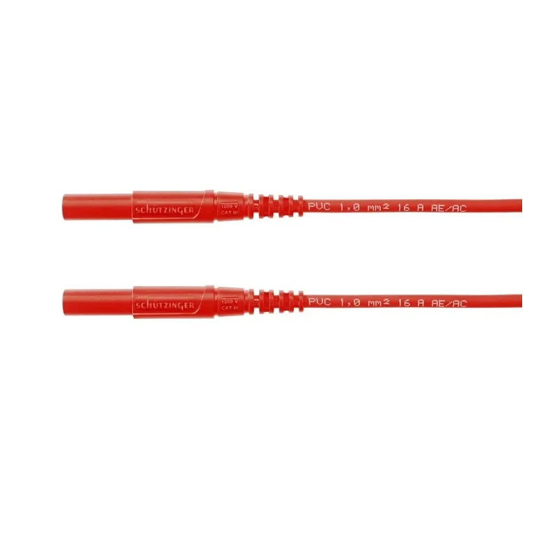 Schutzinger 16A 1kV Red 500mm Lead Length Test Lead MSFK A341 / 1 / 50 / RT