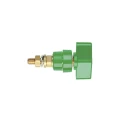 Schutzinger Green 4 mm Insulated Brass Terminal Post 1kV M8 x 0.75 Thread 100A POL 102 L / GN