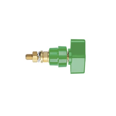 Schutzinger Green 4 mm Insulated Brass Terminal Post 1kV M8 x 0.75 Thread 100A POL 102 L / GN