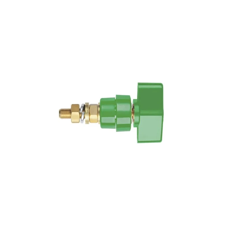 Schutzinger Green 4 mm Insulated Brass Terminal Post 1kV M8 x 0.75 Thread 100A POL 102 L / GN