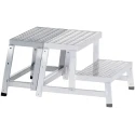 Zarges Aluminium Work Platform 0.4m Height 150kg Load Capacity 3 Steps 8.7kg Weight 40262