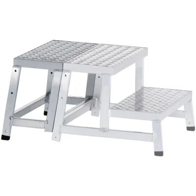 Zarges Aluminium Work Platform 0.4m Height 150kg Load Capacity 3 Steps 8.7kg Weight 40262