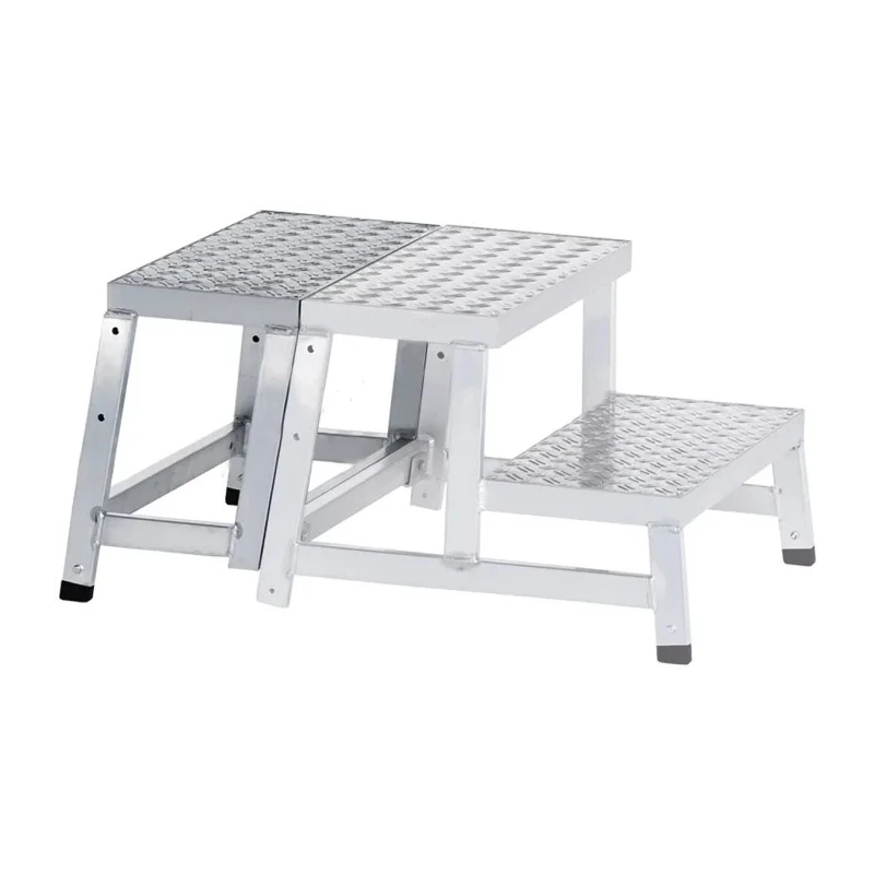 Zarges Aluminium Work Platform 0.4m Height 150kg Load Capacity 3 Steps 8.7kg Weight 40262