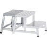 Zarges Aluminium Work Platform 0.4m Height 150kg Load Capacity 3 Steps 8.7kg Weight 40262