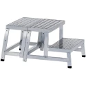 Zarges Aluminium Work Platform 0.4m Height 150kg Load Capacity 3 Steps 8.7kg Weight 40262
