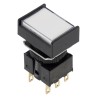 Omron A16 Series Illuminated Push Button Switch Panel Mount 16 mm Cutout DPDT White LED IP65 30 V dc 250 V A165L-JWM-24D-2