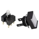 Omron A16 Series Illuminated Push Button Switch Panel Mount 16 mm Cutout DPDT White LED IP65 30 V dc 250 V A165L-JWM-24D-2
