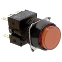 Omron Illuminated Push Button Switch Panel Mount DPDT 30V dc 250V AC 16 mm Cutout A165L-TRM-24D-2