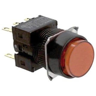 Omron Illuminated Push Button Switch Panel Mount DPDT 30V dc 250V AC 16 mm Cutout A165L-TRM-24D-2