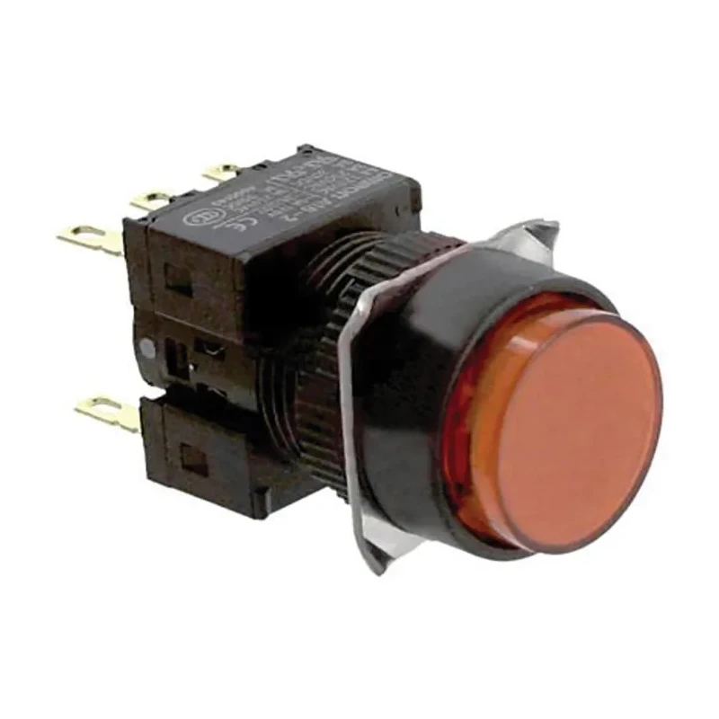 Omron Illuminated Push Button Switch Panel Mount DPDT 30V dc 250V AC 16 mm Cutout A165L-TRM-24D-2