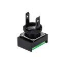 Omron Illuminated Push Button Switch Panel Mount DPDT Contact Configuration 16 mm Cutout Green LED IP65 30 V A165L-JGM-24D-2