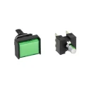 Omron Illuminated Push Button Switch Panel Mount DPDT Contact Configuration 16 mm Cutout Green LED IP65 30 V A165L-JGM-24D-2