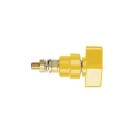 Schutzinger 4 mm Yellow Insulated Terminal Post, Brass Body, 1kV, 100A, M8 x 0.75 Thread POL 102 L / GE