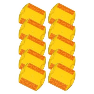 robustt-road-reflector-yellow-and-red-plastic-abs-road-stud-set-of-10-pieces-58210