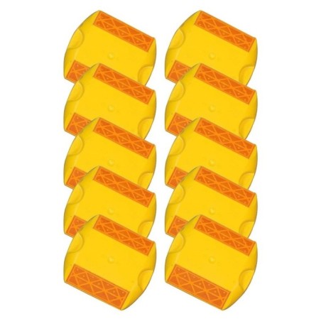 robustt-road-reflector-yellow-and-red-plastic-abs-road-stud-set-of-10-pieces-58210